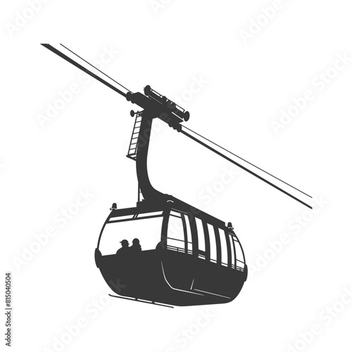 Silhouette Aerial tramway black color only