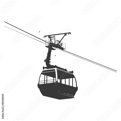 Silhouette Aerial tramway black color only