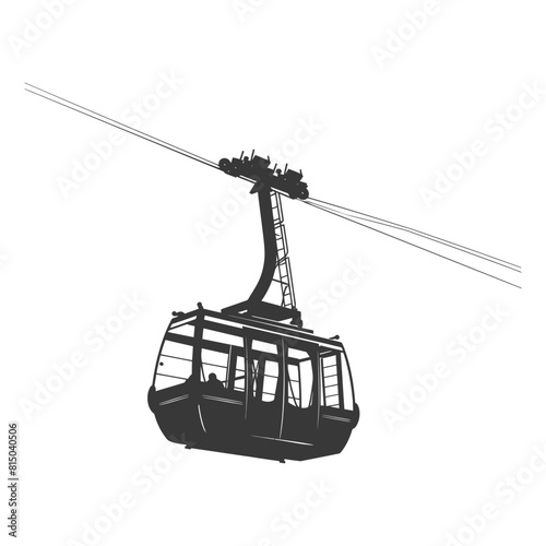 Silhouette Aerial tramway black color only