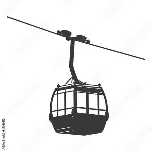 Silhouette Aerial tramway black color only