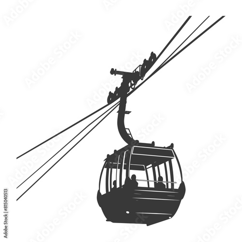 Silhouette Aerial tramway black color only