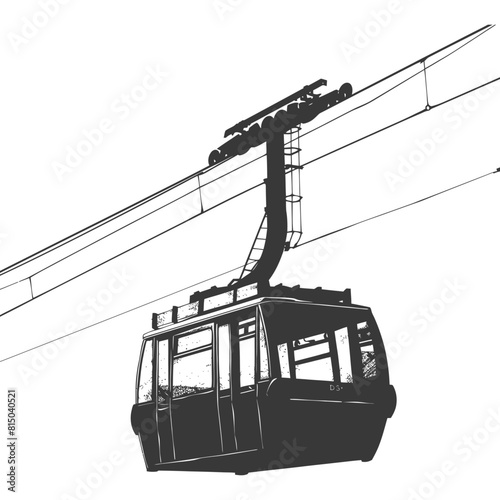 Silhouette Aerial tramway black color only