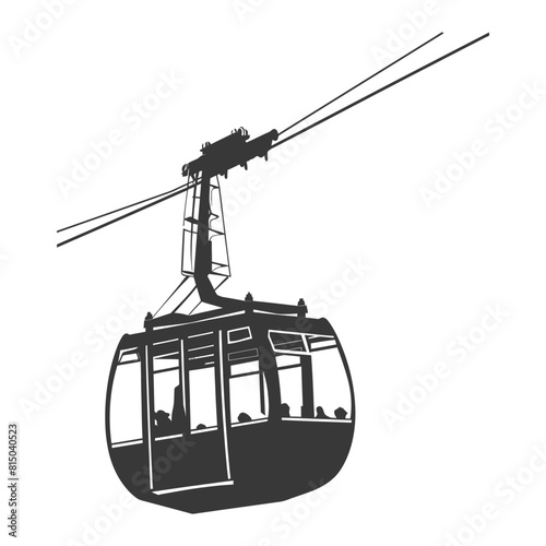 Silhouette Aerial tramway black color only