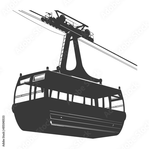 Silhouette Aerial tramway black color only