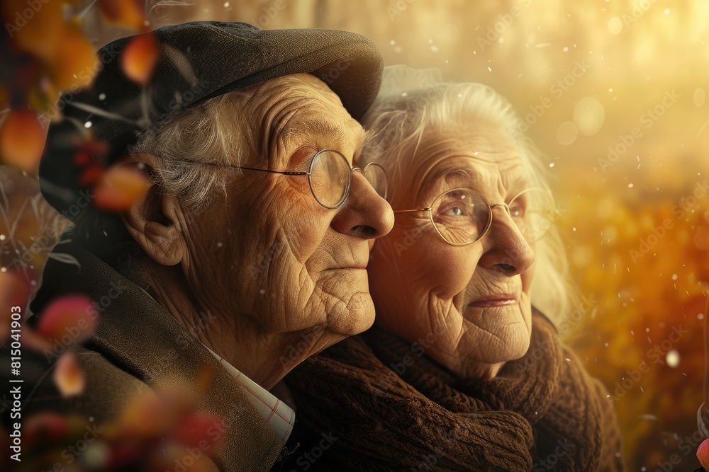 Fototapeta premium Golden Years Bliss: Active Senior Couple