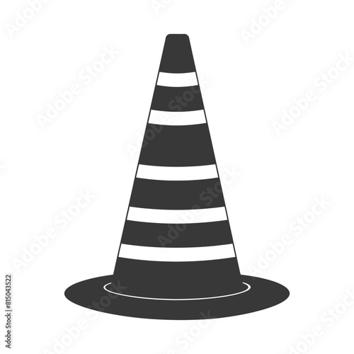 Silhouette rubber cone road divider black color only