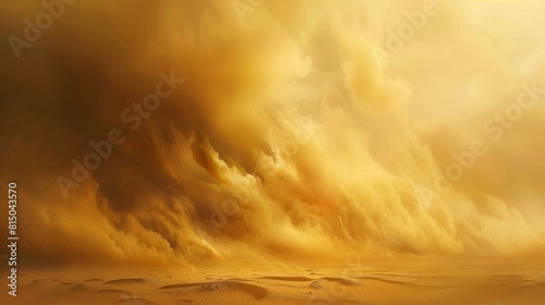 dramatic sand storm in desert, background, digital art hyper realistic 
