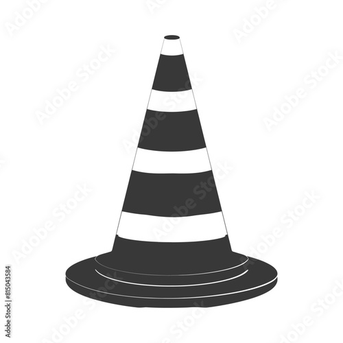 Silhouette rubber cone road divider black color only