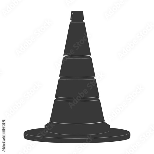 Silhouette rubber cone road divider black color only