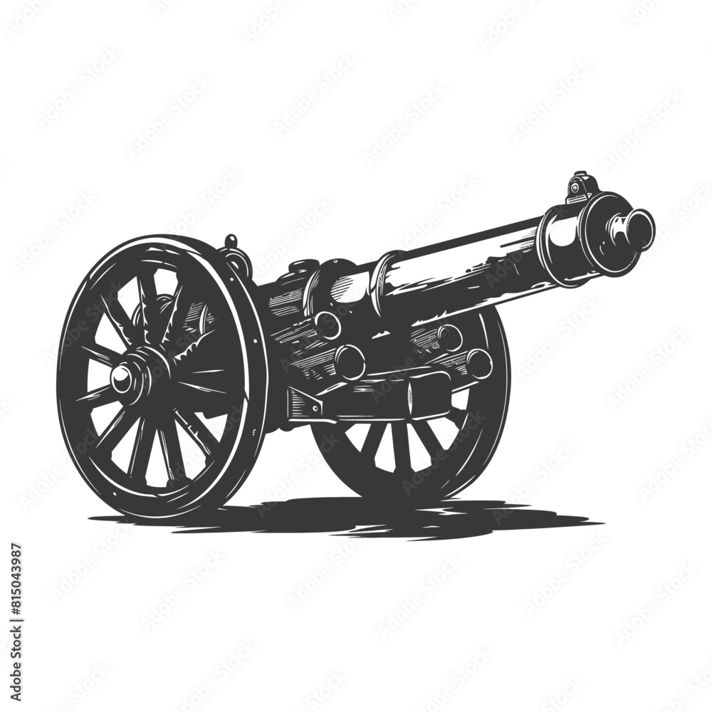 custom made wallpaper toronto digitalSilhouette vintage old cannon black color only