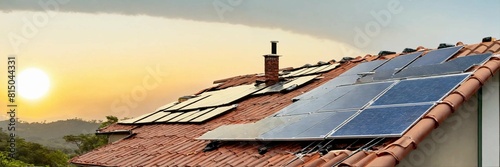 Panel solar energy photovoltaic power roof sun home photo