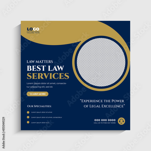 Lawyers social media post and web banner template design
