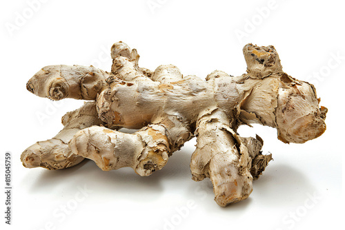a close up of a ginger root on a white surface