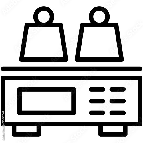 weighing machine line icon