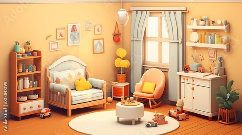 Wallpaper Mural Captured of created design of a cozy, child's playroom decoration. Torontodigital.ca