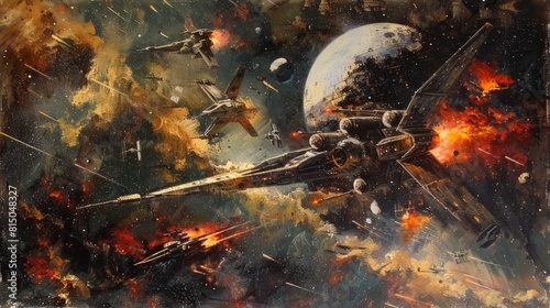 Star wrs space battle, an epic and cinematic masterpiece.
