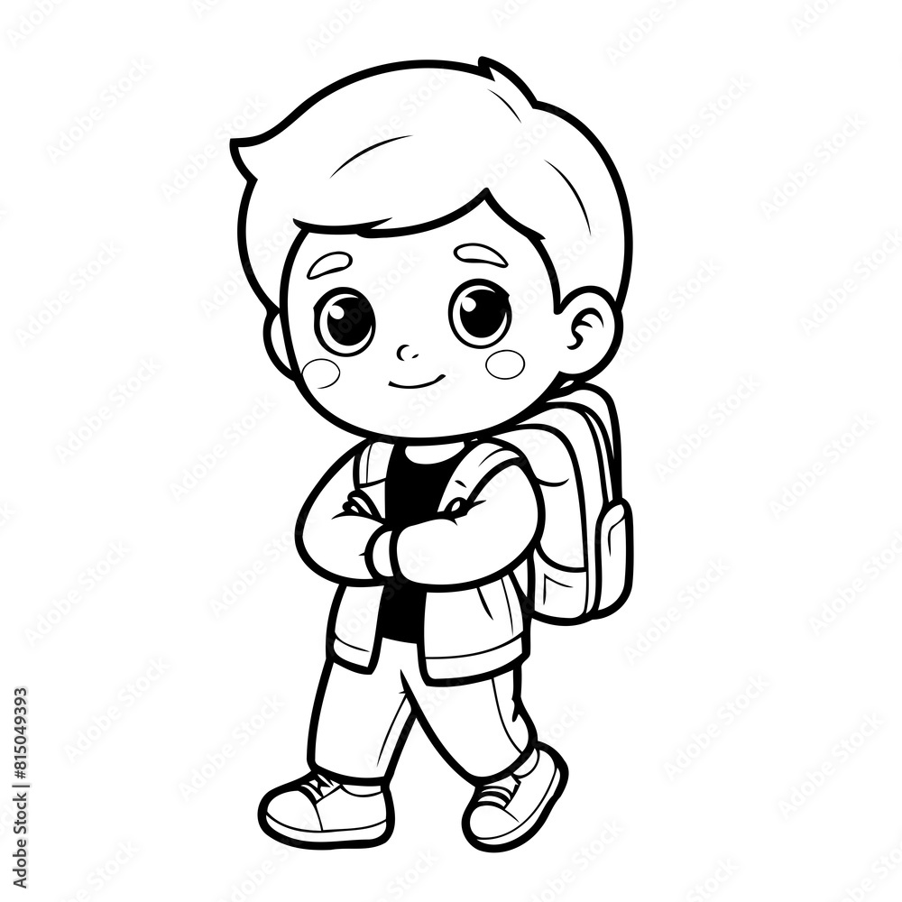 Cute vector illustration Kid doodle for toddlers colouring page Cute vector illustration Kid doodle for toddlers colouring page