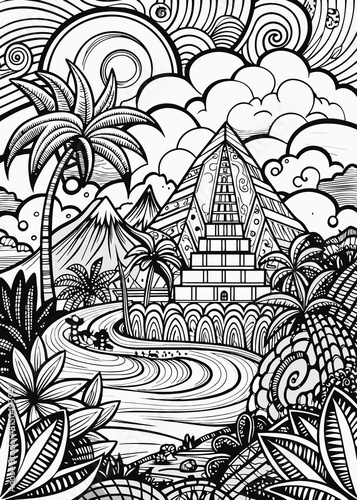 paisaje dibujo plays