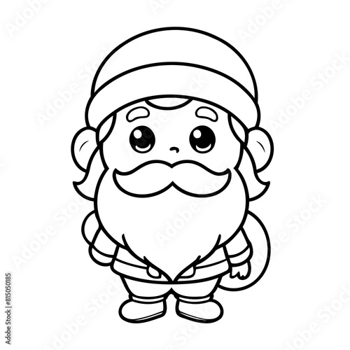 Wallpaper Mural Vector illustration of a cute Santa doodle for toddlers colouring page Torontodigital.ca
