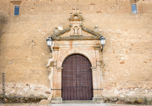 portal of the Church of Our Lady of Hope in Valencia del Ventoso, comarca of Zafra - Rio Bodion, province of Badajoz, Extremadura, Spain