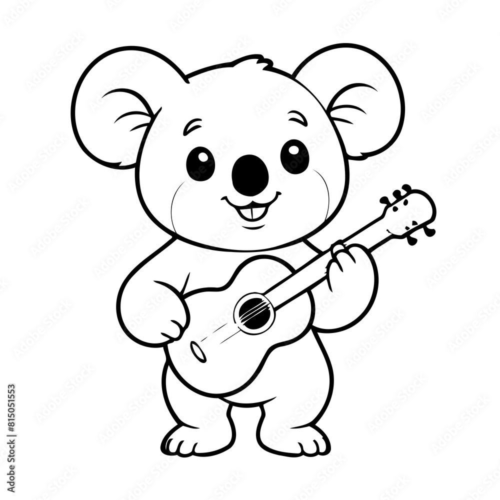 Cute vector illustration Koala hand drawn for kids coloring page Cute vector illustration Koala hand drawn for kids coloring page
