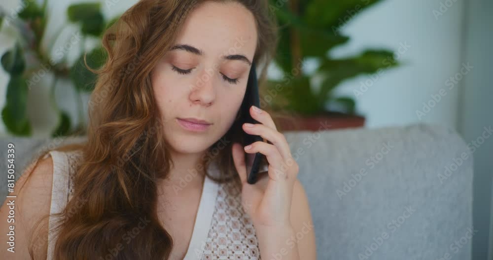 Woman Answering Phone Call