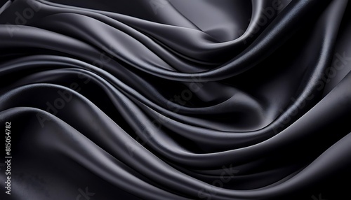 Black silk fabric background image