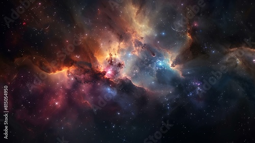 The image is showing a nebula in space. photo