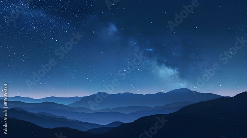 The stunning night sky is filled with stars and the majestic mountains are silhouetted against it.