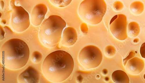 Background image of a cheese with holes