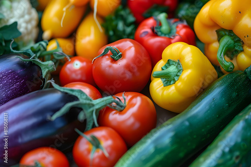 a colorful assortment of freshly harvested vegetables from a summer garden  showcasing the bounty of nutritious produce available during the season