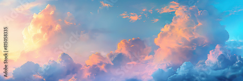 Colorful cloudscape with a bright spot of light in the center.