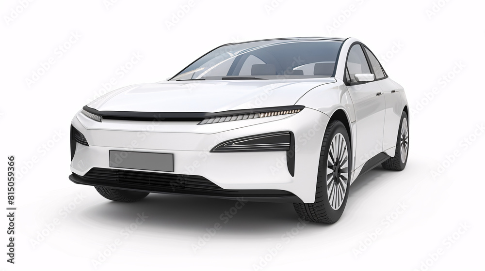 modern, clean futuristic  car, for personal transport , isolated on a clear white background