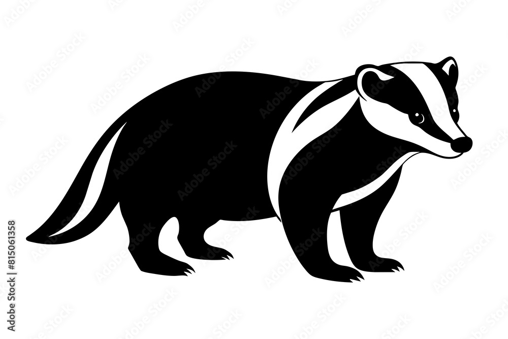 badger line art silhouette illustration badger line art silhouette illustration