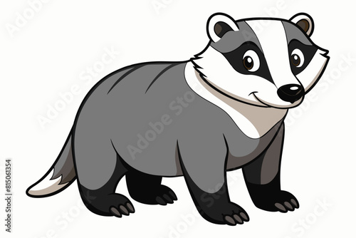 badger cartoon vector illustration