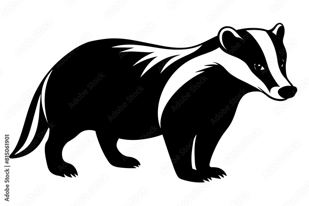 badger line art silhouette illustration badger line art silhouette illustration