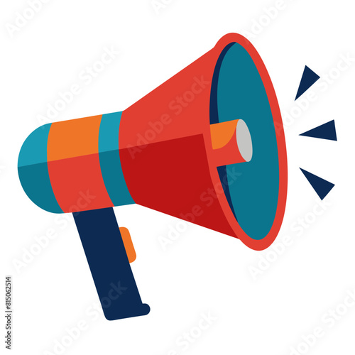 Loudspeaker Announcement Icon - colorful loudspeaker emitting sound waves