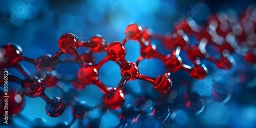 D Rendering of Alfentanil Molecule: An Opioid Analgesic Drug for Research. Concept Drug Research, 3D Rendering, Alfentanil Molecule, Opioid Analgesic, Pharmaceutical Computing