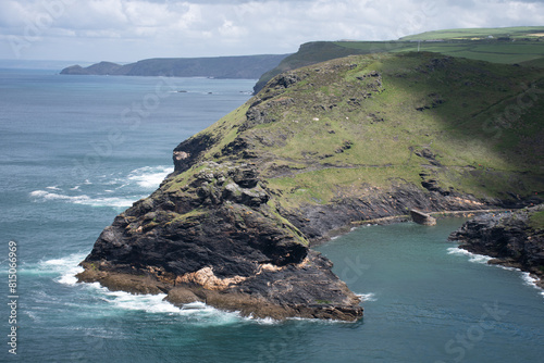 The coastline at Boscastle Cornwall photo