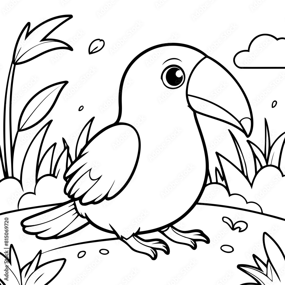 Amazing Toucan illustration for kids books Amazing Toucan illustration for kids books