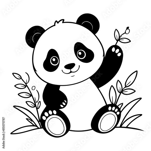 Cute Panda for toddlers coloring book
