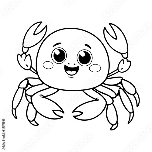 Funny Crab for toddlers coloring book