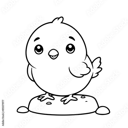 Joyful Chick illustration for kids books