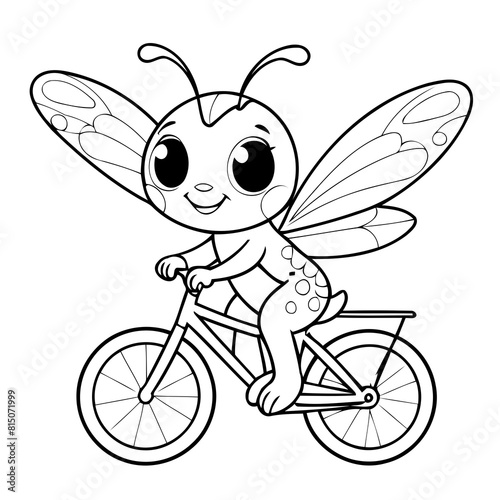 Joyful Dragonfly coloring book design