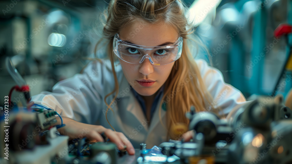 Young female engineer in lab Young female engineer in lab