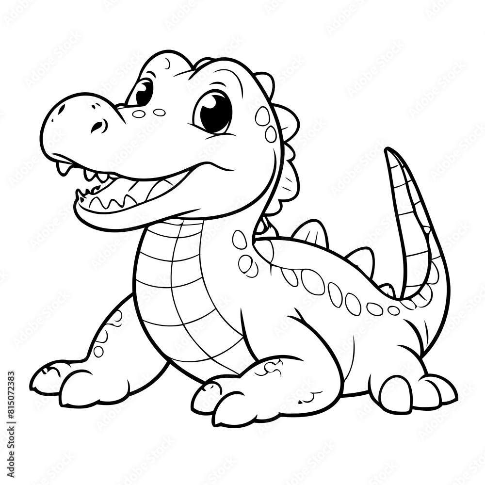 Fototapeta premium Simple Alligator illustration for kids books