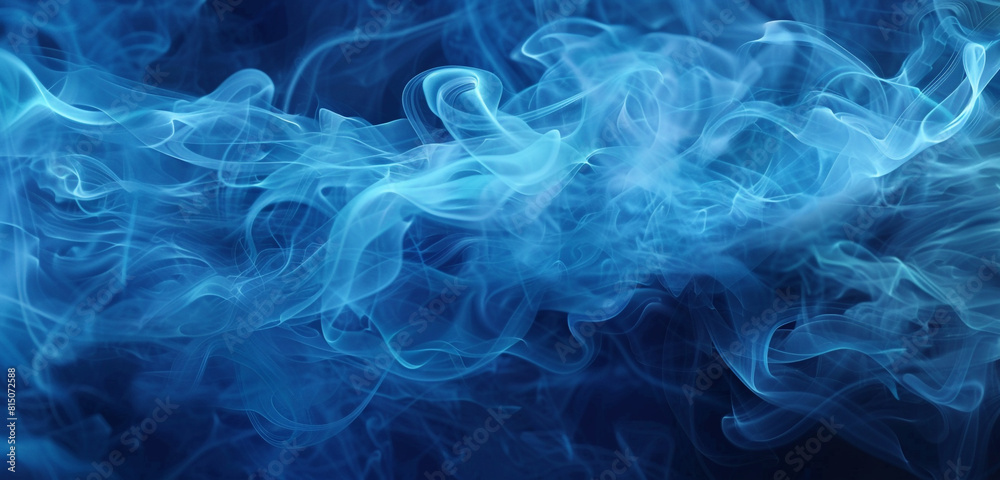 Fototapeta premium Azure smoke waves in mesmerizing, ethereal motion.
