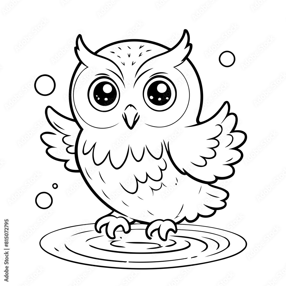 Fototapeta premium Simple Owl for children books