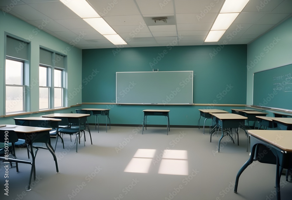 a room with tables and chairs with the sun coming through the windows a room with tables and chairs with the sun coming through the windows