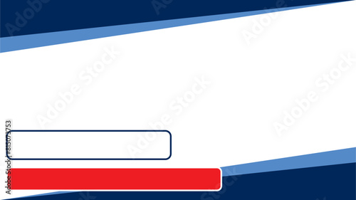 Blue, red and white color. Suitable for social media post and web internet ads. Template layout. Frame, boarder for text, picture, advertisement. Empty space. Business template.